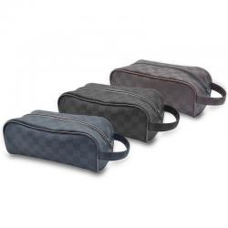 Necessaire de Couro Sintético com Alça e Compartimento Personalizada