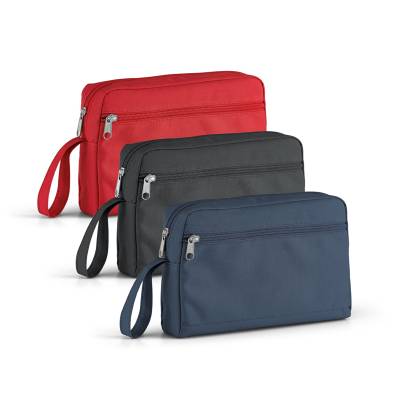 Necessaire de Nylon 300D 24x16x5,5 cm com Alça e Bolso Externo Personalizada