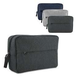 Necessaire de Poliéster 300D com Alça e Compartimento Frontal com Zíper Personalizada