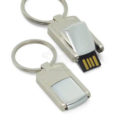 Pen Drive Chaveiro de Metal com Tampa Retrátil Personalizado