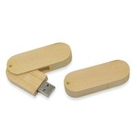 Pen Drive de Madeira Giratório Personalizado