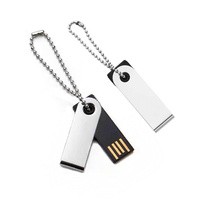 Pen Drive Pico Cromado com Corrente de Esferas Personalizado