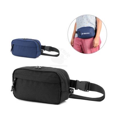Pochete em Poliéster Reciclado 22 cm com Bolso Frontal Personalizada