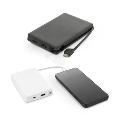 Power Bank 10.000 mAh USB-C com Cabo Integrado Personalizado