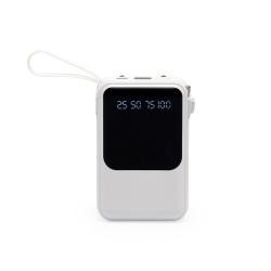 Power Bank 10.000mAh com Lanterna e Alça de Borracha Personalizado