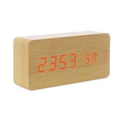 Relógio de Mesa Digital em MDF com Acabamento em Vinil Personalizado