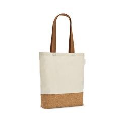 Sacola de Algodão Reciclado com Fundo de Cortiça Personalizada