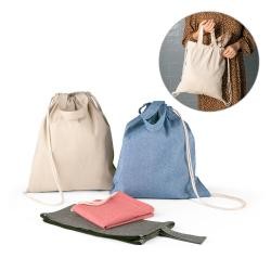 Sacola Mochila de Algodão Reciclado 41x37cm Personalizada