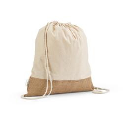 Sacola Mochila de Algodão Reciclado com Base de Juta Personalizada
