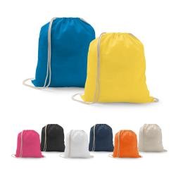 Sacola Tipo Mochila de Algodão Reciclado e Poliéster 37 cm x 41 cm Personalizada