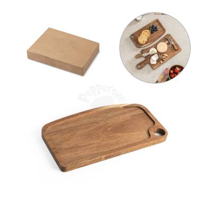 Tábua de Madeira de Acácia com Rebordo e Pega 26,7x15 cm Personalizada