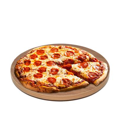 Tábua para Pizza Redonda 32cm com Roldana de Metal Personalizada