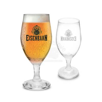 Taça de Cerveja de Vidro 330ml com Embalagem Protetora Personalizada